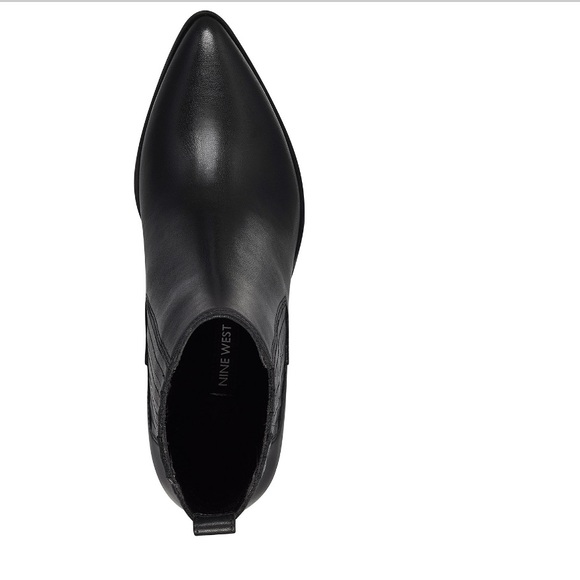 Nine West Lexa Leather Pointed Toe Ankle Boots - Picture 3 of 5